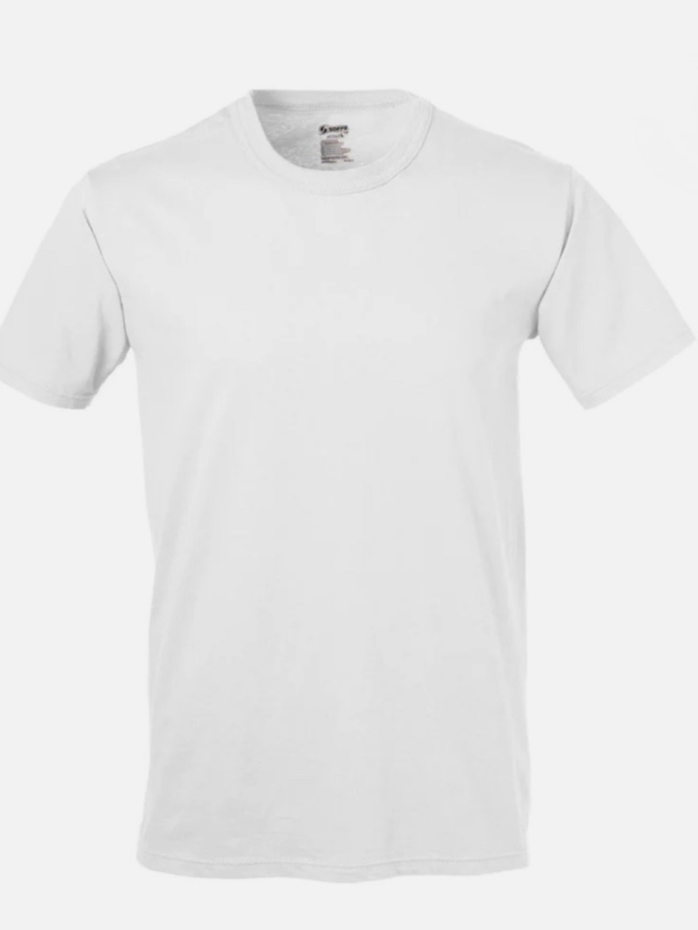 Soffe Military Uniform T-Shirt – White – 2XL – Made in USA – 100% Cotton